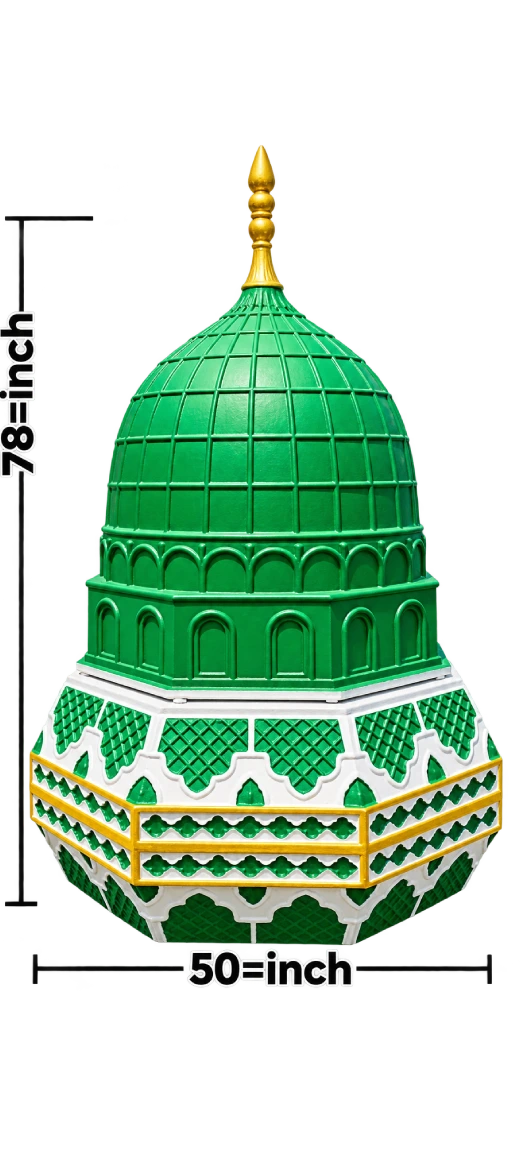 78 inch green and gold RCC Gumbad for Masjid